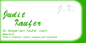 judit kaufer business card